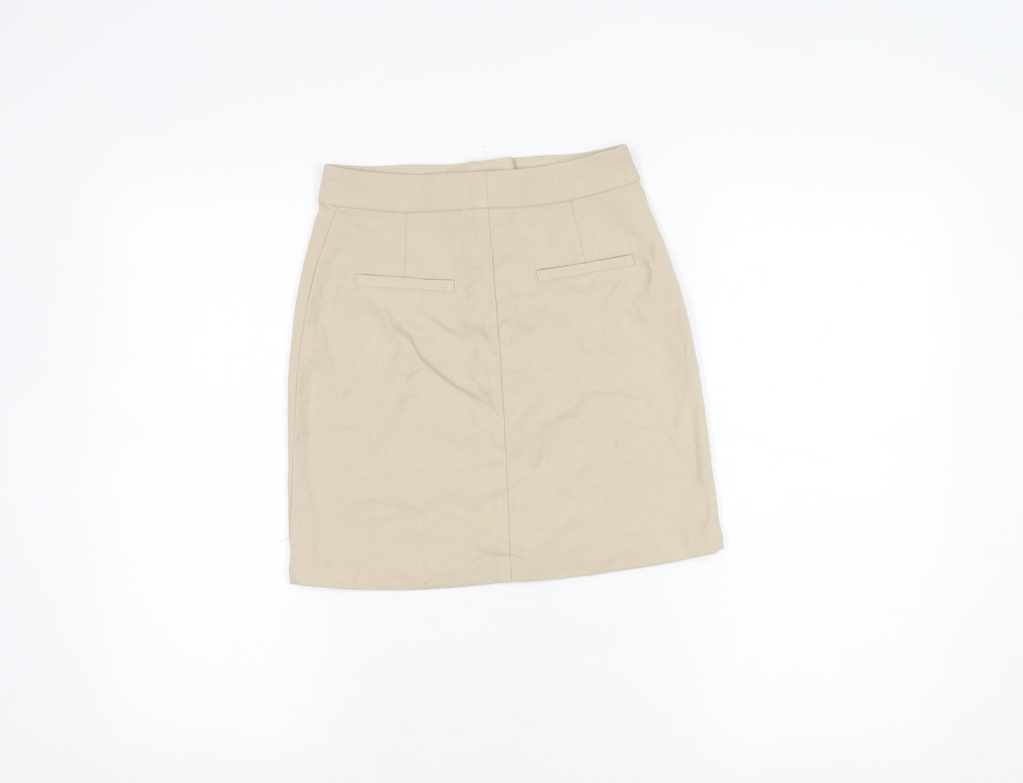 Monki Women's Beige Short Pencil Skirt Size 4