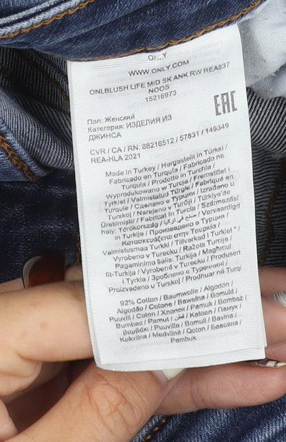 ONLY Women's Blue Skinny Jeans Size 4 Mid Rise