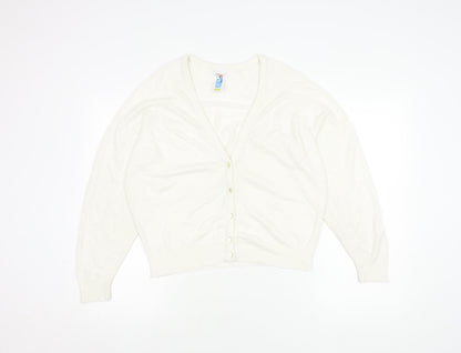 St Michael Women's White Cardigan Size 14