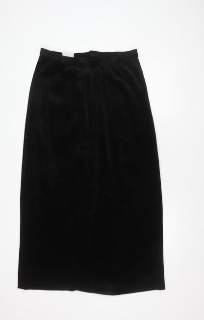 Black Velvet Pencil Skirt - Size 18, Women's Winter Fashion