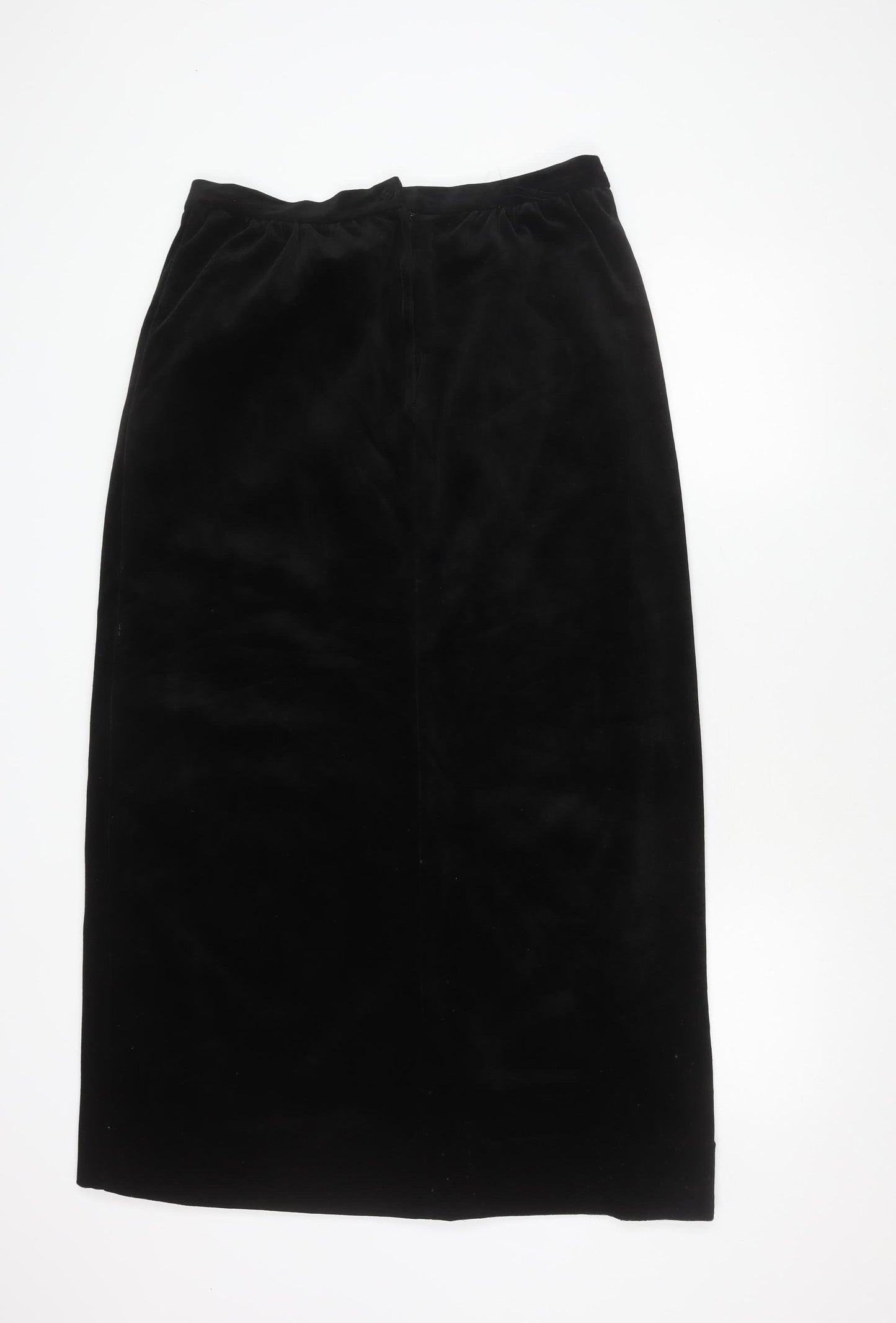 Black Velvet Pencil Skirt - Size 18, Women's Winter Fashion