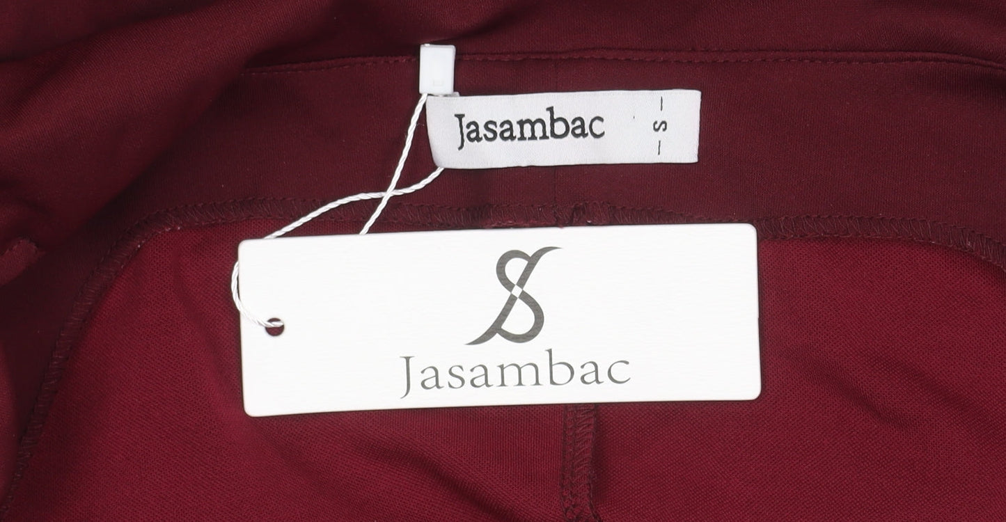 Jasambac Women's Red Off Shoulder Tunic Sleeveless S