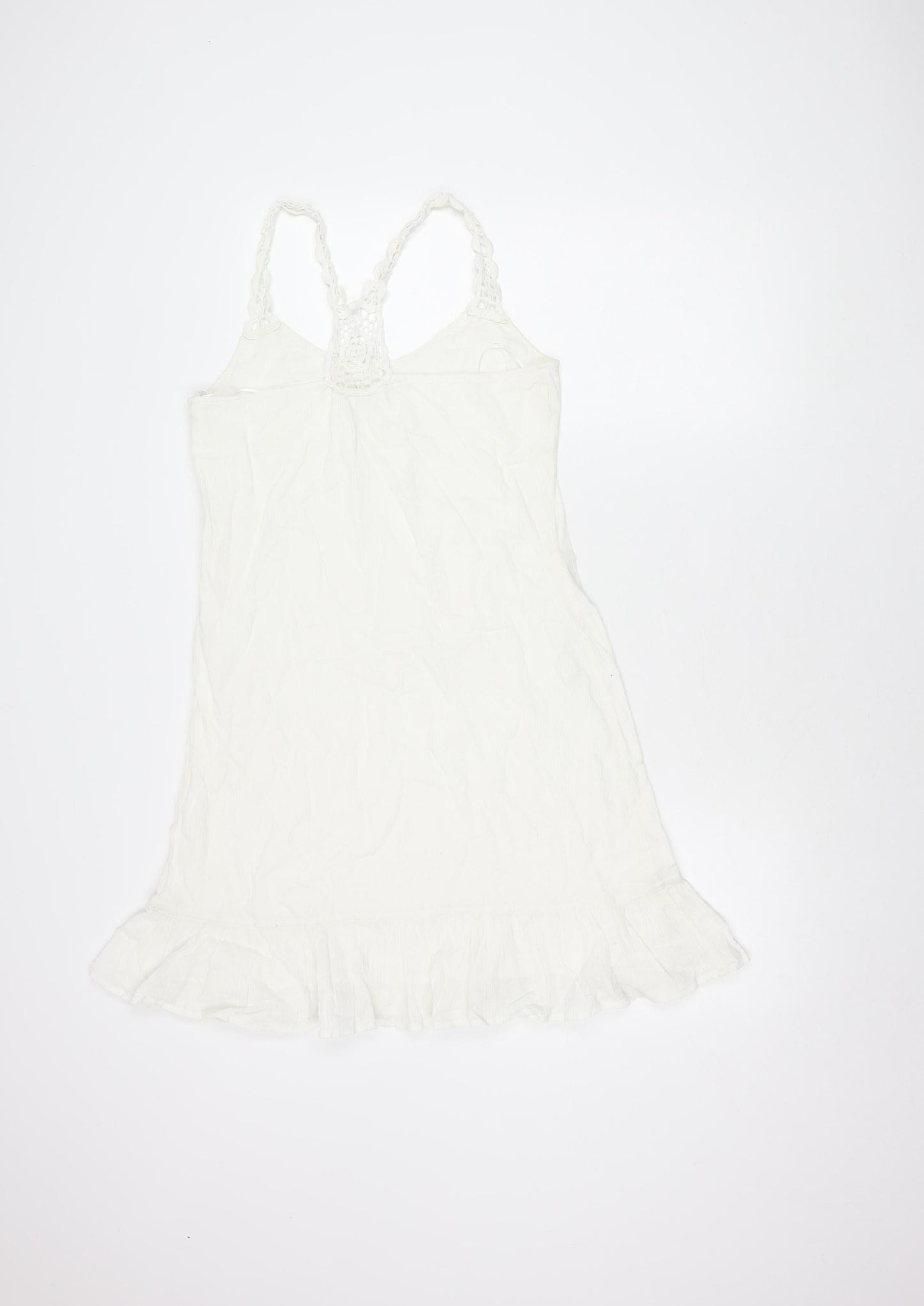 Esprit Women's White Cotton Slip Dress - Size 8