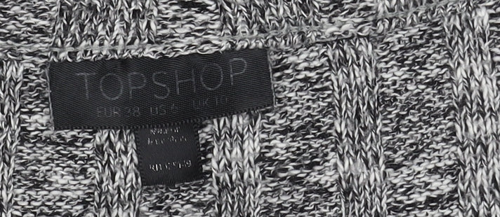 Womens UK Size 12 Topshop Grey Pullover Jumper