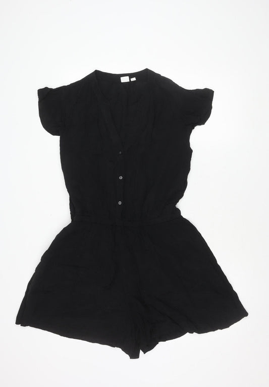 GAP Women's Black Viscose Playsuit M - Casual Summer Style