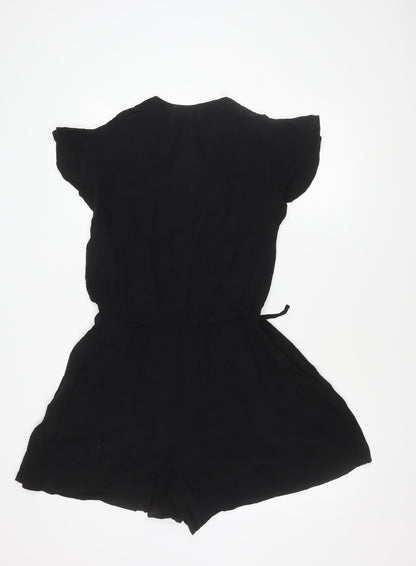 GAP Women's Black Viscose Playsuit M - Casual Summer Style