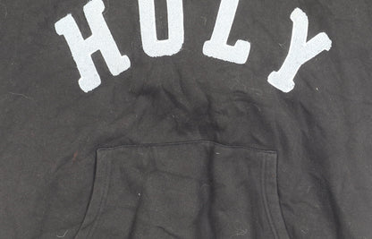 Rising Black Pullover Hoodie Unisex S Fleece Logo