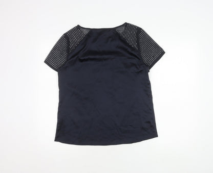 Womens UK Size 12 Dorothy Perkins Black Basic Blouse