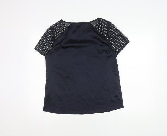 Womens UK Size 12 Dorothy Perkins Black Basic Blouse