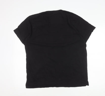 Mens UK Size 2XL French Connection Black  T-Shirt