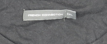 Mens UK Size 2XL French Connection Black  T-Shirt