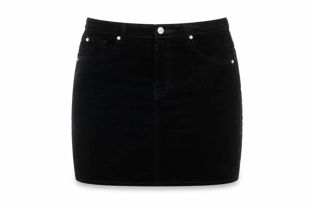 Women's Black Cotton Skirt - Size 12