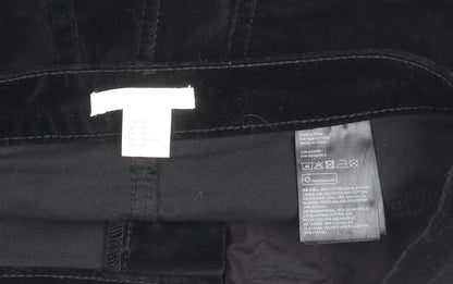 Women's Black Cotton Skirt - Size 12