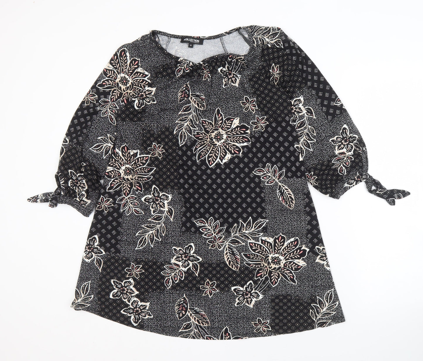 Womens UK Size 12 The Collection Debenhams Black Basic Blouse