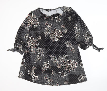 Womens UK Size 12 The Collection Debenhams Black Basic Blouse