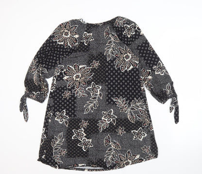Womens UK Size 12 The Collection Debenhams Black Basic Blouse