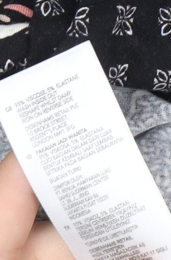 Womens UK Size 12 The Collection Debenhams Black Basic Blouse