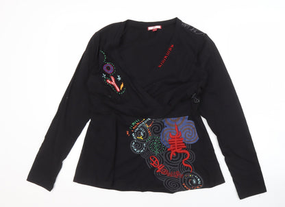 Joe Browns Women's Black Wrap Blouse, Size 12