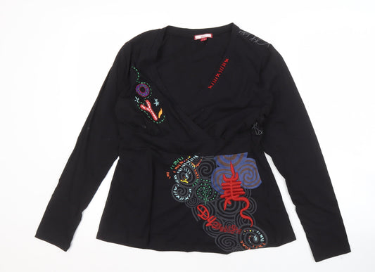 Joe Browns Women's Black Wrap Blouse, Size 12