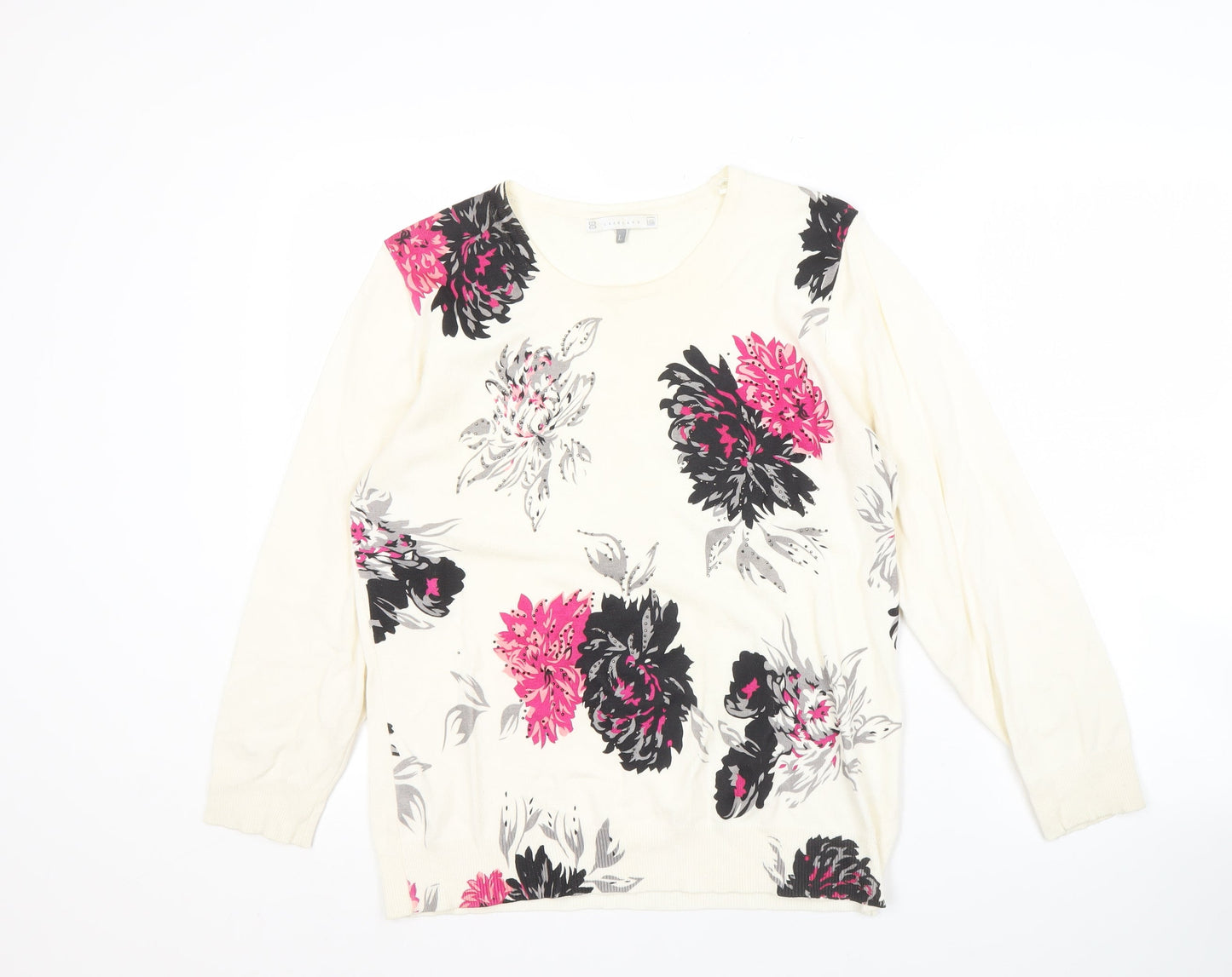 Womens UK Size L Lakeland Multicoloured Pullover Jumper