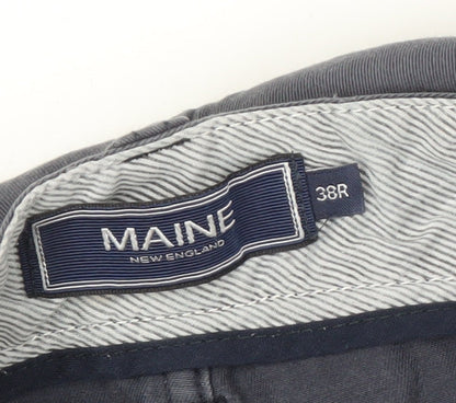 Maine New England Men's Blue Chino Trousers - Size 38 R