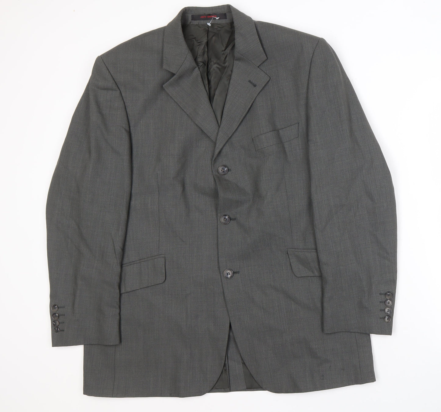 Mens UK Size 42 Jeff Banks Regular Grey Suit Jacket