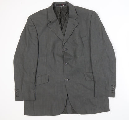 Mens UK Size 42 Jeff Banks Regular Grey Suit Jacket
