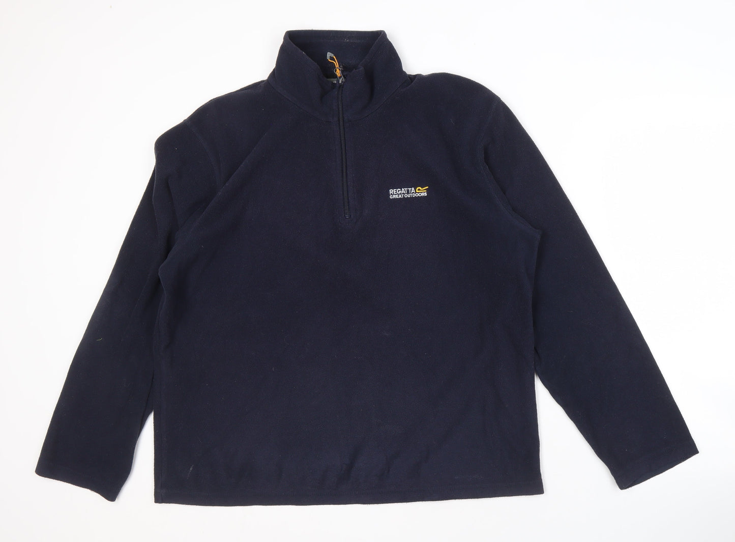 Mens UK Size L Regatta Black 1/4 Zip Sweatshirt