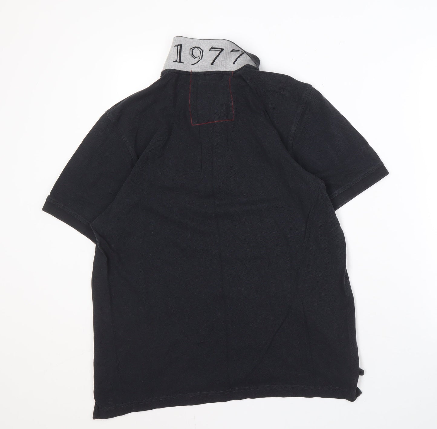 Luke Men's Black XL Polo Shirt with Embroidered Logo