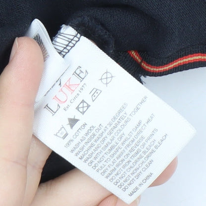 Luke Men's Black XL Polo Shirt with Embroidered Logo