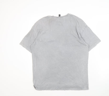 Womens UK Size S Divided Grey  T-Shirt