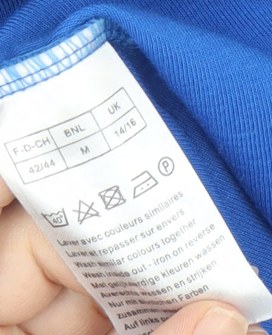 Damart Women's Blue T-Shirt, Size M, Short Sleeve