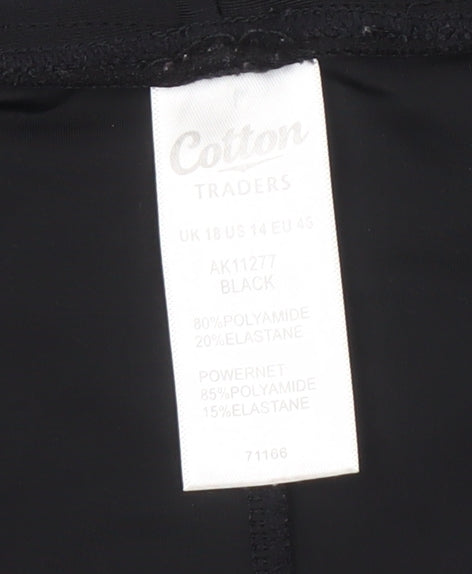 Cotton Traders Women's Black Activewear Shorts, Size 18