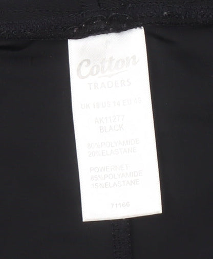 Cotton Traders Women's Black Activewear Shorts, Size 18
