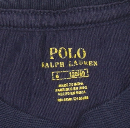 Polo Ralph Lauren Boys' Blue T-Shirt Size 6 Years