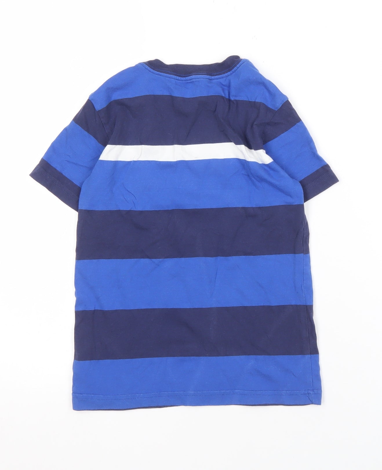Ralph Lauren Boys Blue Striped T-Shirt Logo Casual