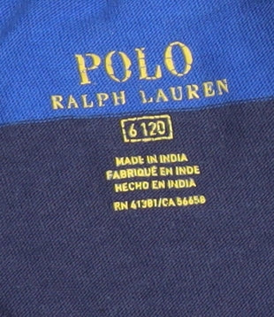 Ralph Lauren Boys Blue Striped T-Shirt Logo Casual