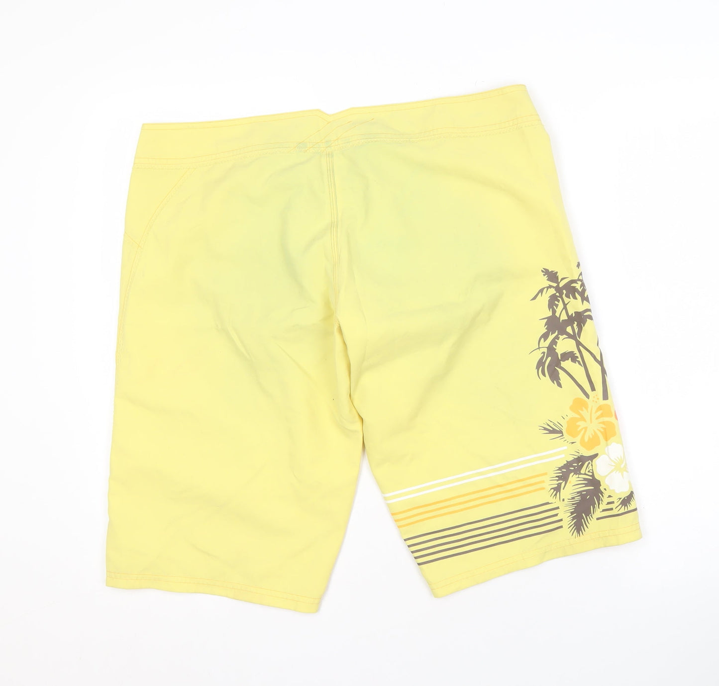 Animal Boys Yellow Hawaiian Shorts, Size 12