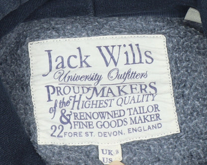 Womens UK Size 8 Jack Wills Blue Pullover Hoodie