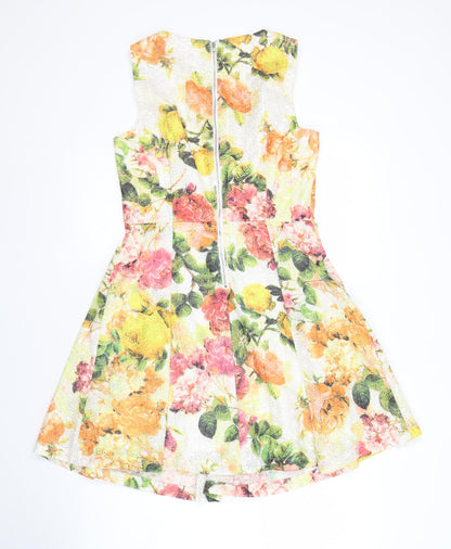 Louche Women's Multicoloured Floral Dress Size 12