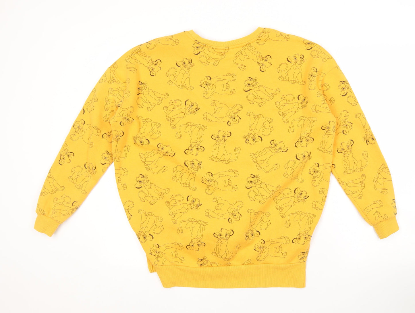 Womens UK Size XS Disney Yellow Pullover Sweatshirt