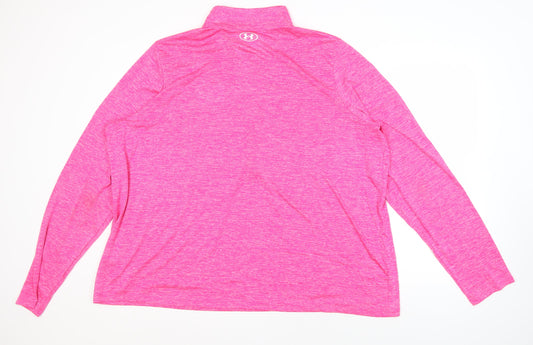Under Armour Women's Pink 3XL Long Sleeve Pullover Top