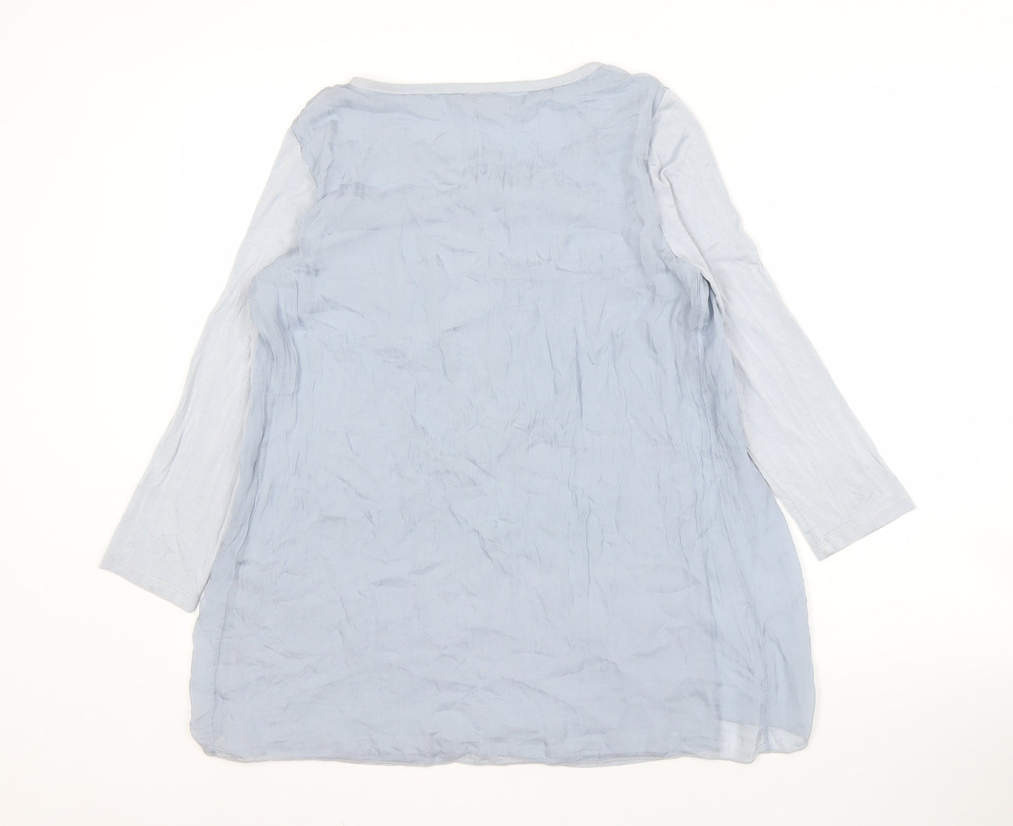 Womens UK Size M Phase Eight Blue Basic Blouse
