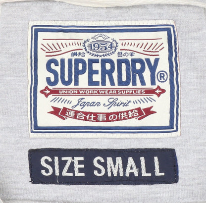 Superdry Men's Grey Full Zip Hoodie Size S
