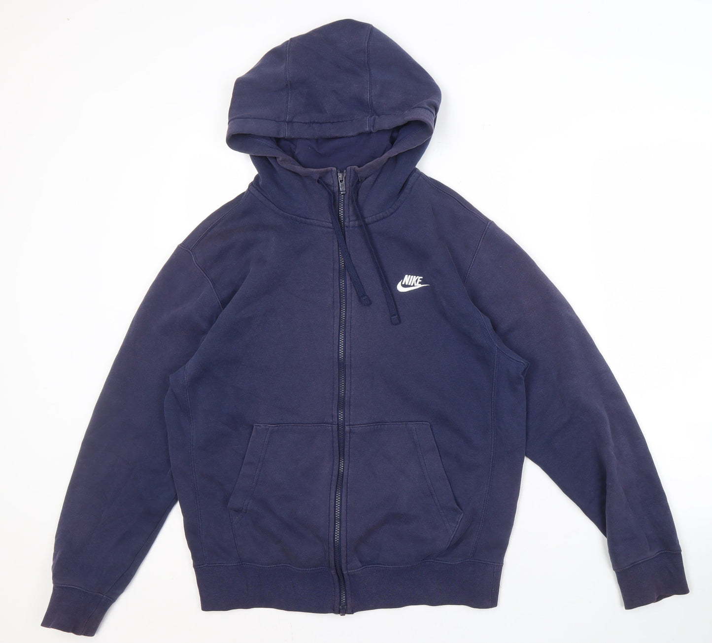 Mens UK Size S Nike Blue Full Zip Hoodie
