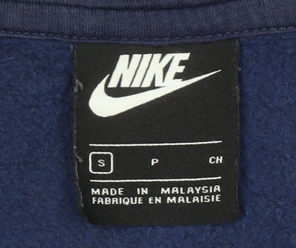 Mens UK Size S Nike Blue Full Zip Hoodie