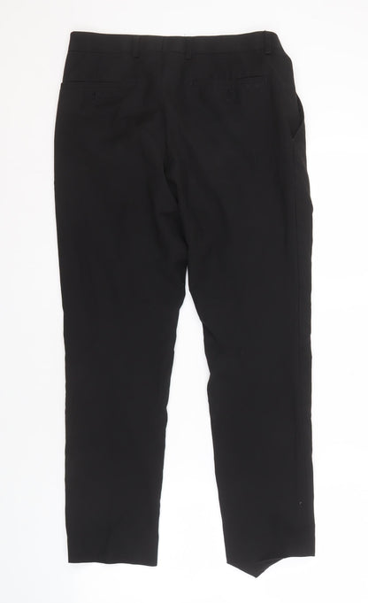 Mens UK Size 32S Moss   Black Trousers