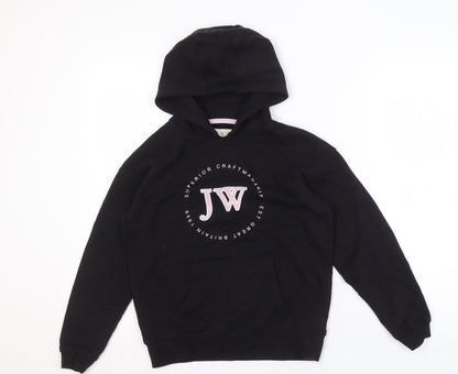 Jack Wills Girls' Black Pullover Hoodie, 9-10 Years