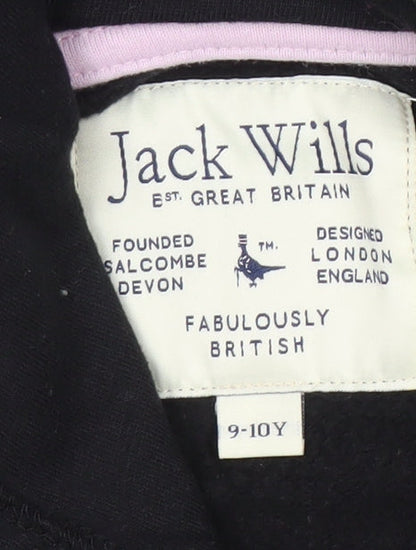 Jack Wills Girls' Black Pullover Hoodie, 9-10 Years