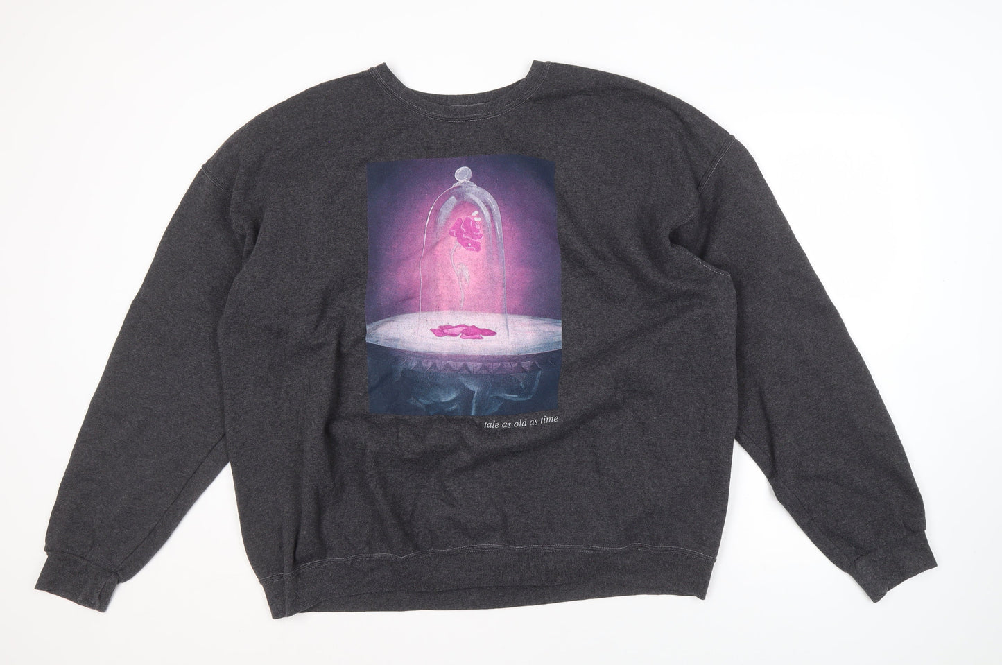 Womens UK Size 2XL Disney Princess Grey Pullover Sweatshirt